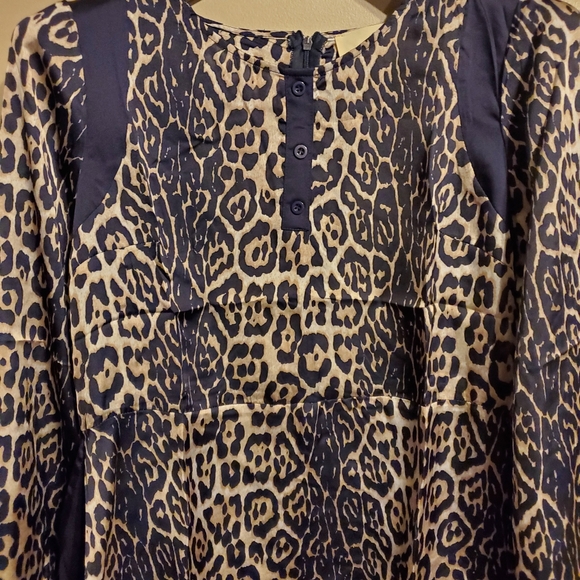 NWT Navy Cheetah Print Long Sleeve Top S-M-L - Picture 11 of 13